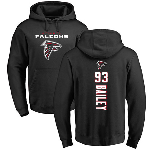 Atlanta Falcons Men Ash Allen Bailey Backer NFL Football #93 Pullover Hoodie Sweatshirts->atlanta falcons->NFL Jersey